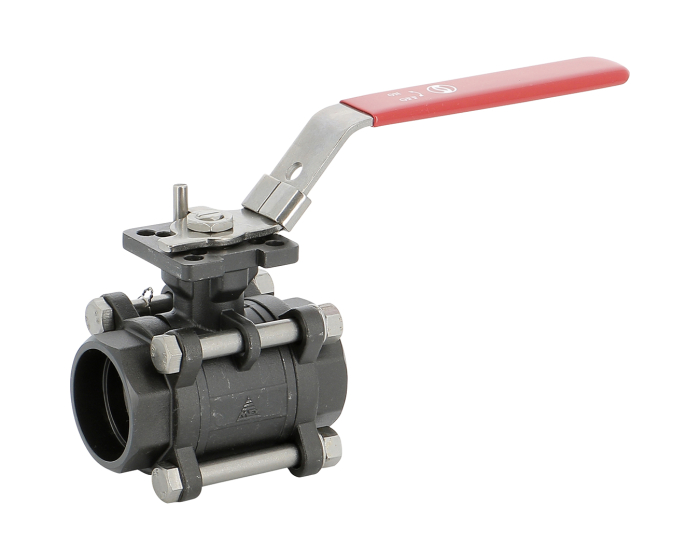 Carbon steel ball valve 739 3-piece body SW + ISO pad 1/2''